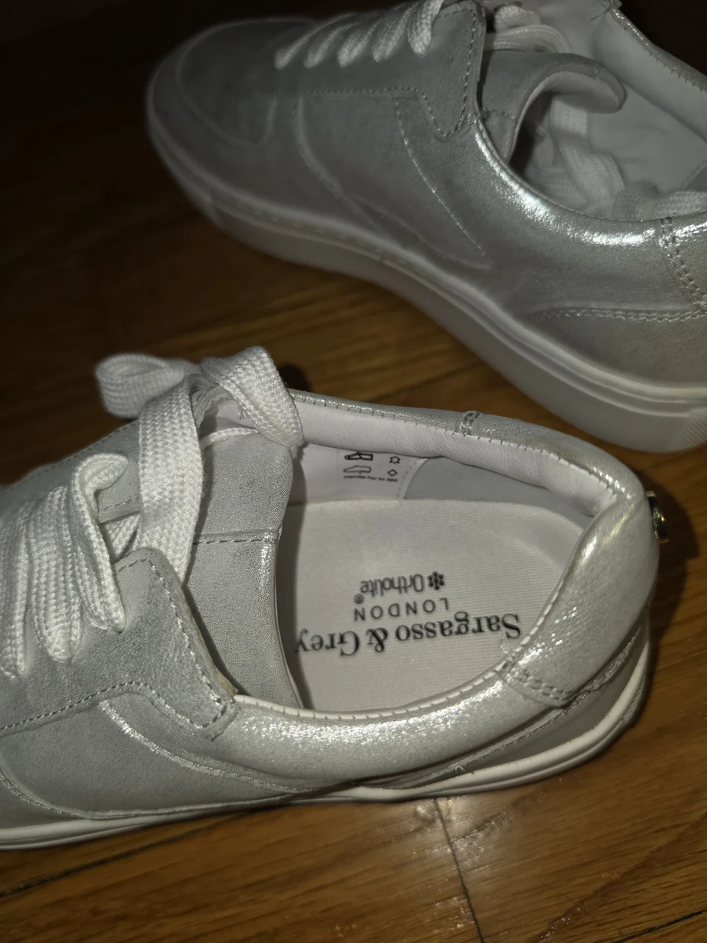 Sargasso & Grey Emma Silver Leather Sneakers 8